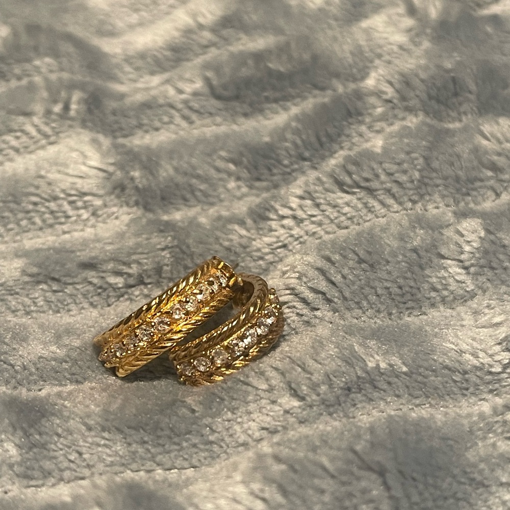 Gold Twisted Hoop Earrings